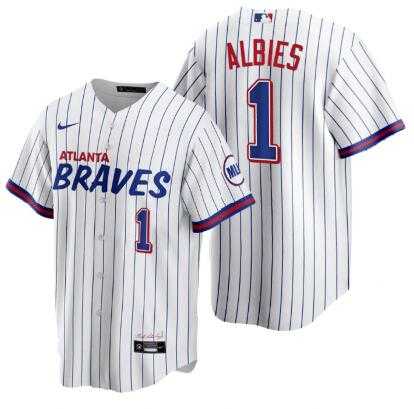 Braves 1 Ozzie Albies White 2021 City Connect Cool Base Jersey Dzhi,We sell and wholesale Braves 1 Ozzie Albies White 2021 City Connect Cool Base Jersey Dzhi on line form chian!